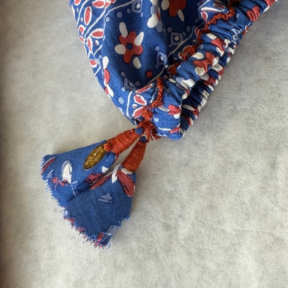 Poupette St. Barth Ariel mini dress in blue Riviera floral print Pristine new - Picture 5 of 11